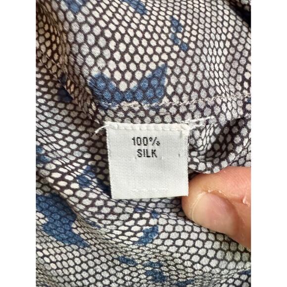 Amaya Dillon Navy 100% Silk Hand Embroidered Kaftan - Picture 10 of 10